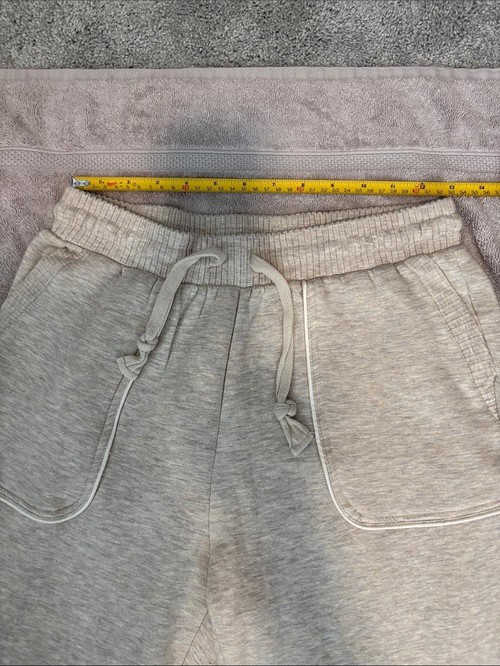Jane and Delancey Women's Light Cream Crewneck Sweatshirt & Jogger Set - Size M - Picture 14 of 16